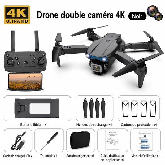 Drone E88 4KUltra HD + 1 Batterie Offerte